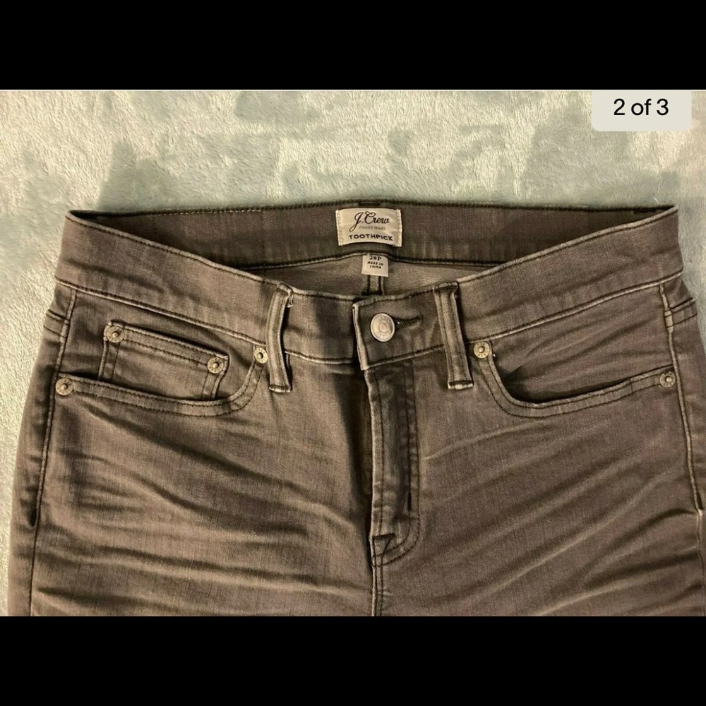 jcrew toothpick skinny jeans size 28p